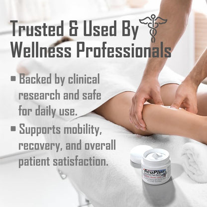 AcuPlus Pain Relief Cream – Fast-Acting Topical Anti-Inflammatory for Muscle & Joint Pain (4 oz, Pack of 3)
