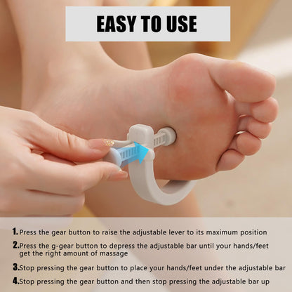 2PCS Acupuncture Clip Tool – Migraine Relief, Portable Hand Massage (Light Gray)