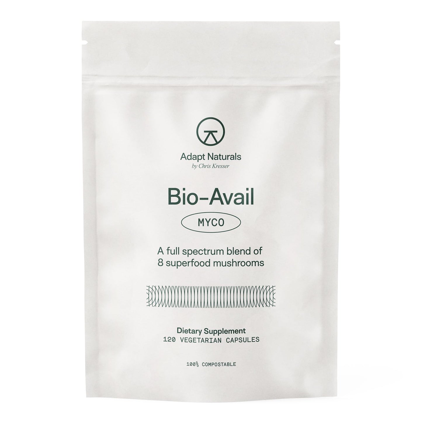 Adapt Naturals Bio-Avail Myco – 8-in-1 Bioavailable Mushroom Supplement | 120 Capsules