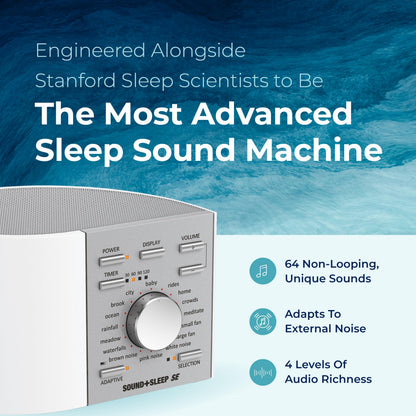 Adaptive Sound Technologies Sound Sleep SE Noise Machine – White Noise & Nature Sounds for Sleep