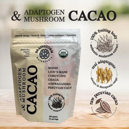 Adaptogen & Mushroom Cacao – Organic Cacao with Mushroom Extracts