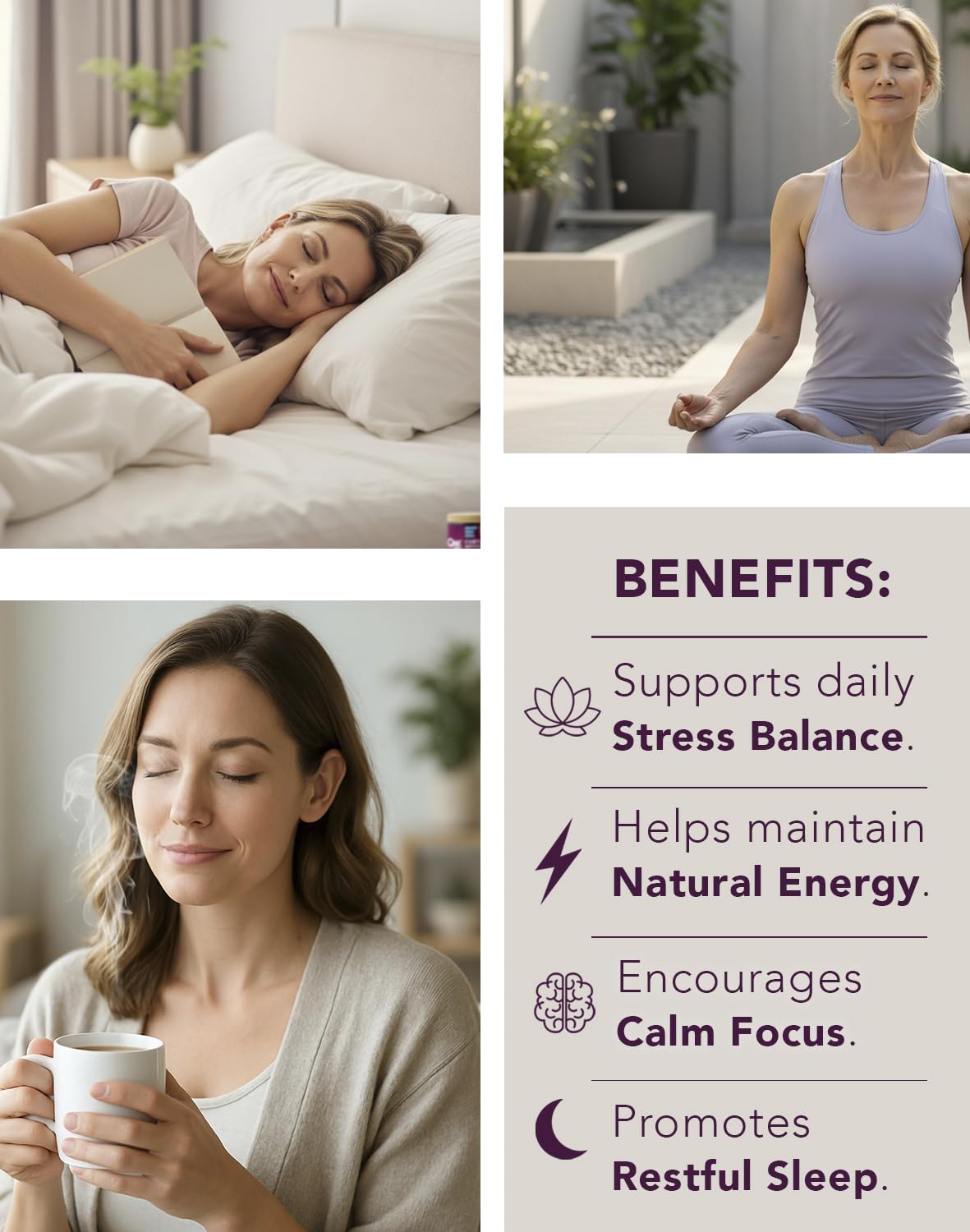 Cortisol Supplements for Women & Men - Adrenal Support & Stress Relief (90 Caps)