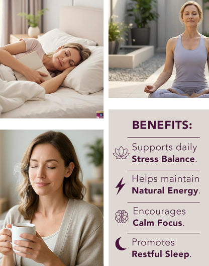 Cortisol Supplements for Women & Men - Adrenal Support & Stress Relief (90 Caps)
