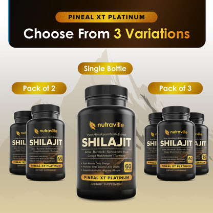 Nutraville Pineal XT Platinum: Himalayan Shilajit for Energy & Brain