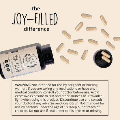 Joy-Filled Mood Support - 7-Herb Complex with St. John's Wort | Plant-Based Stress Relief | 60 Ct