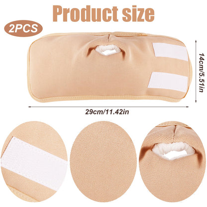 2pcs Castor Oil Packs for Hands – Reusable Adjustable Wraps (Khaki)
