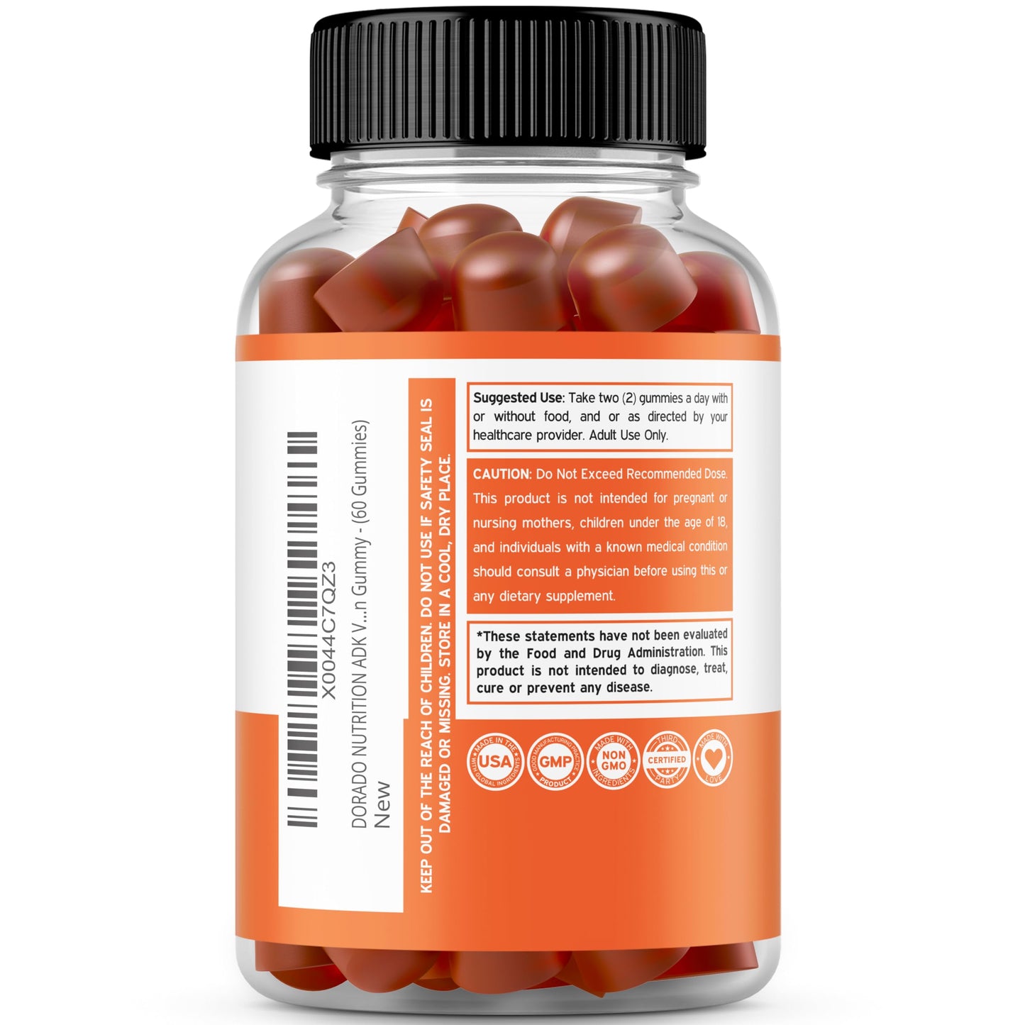 ADK Gummies Vitamin D3 K2 60 Sugar Free Gummies - 10000/5000iu - Raspberry Flavor | Vegan, Non-GMO, USA Made - Pack of 2