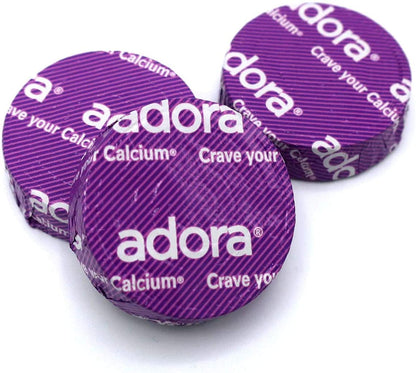 Adora Calcium Supplement – Fairtrade Dark Chocolate, Pack of 12 - 30 ct