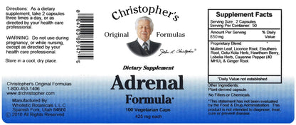 Christopher's Original Formulas Adrenal Formula – Stress & Adrenal Health