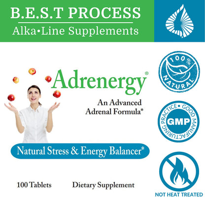 Morter HealthSystem Adrenergy – Natural Adrenal Support with Adrenal Gland Extract & Adaptogens