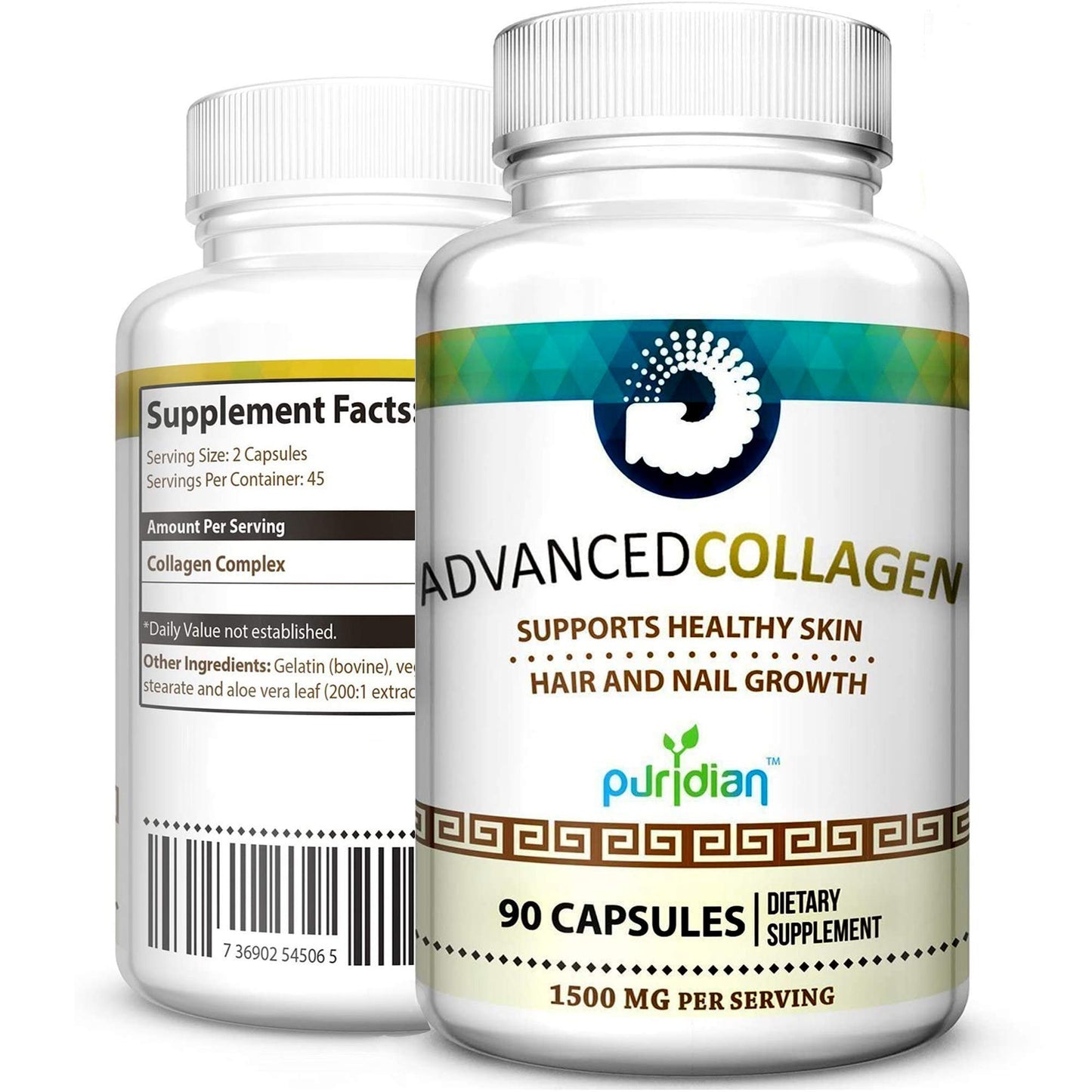 Advanced Collagen+ for Women – 90 Capsules (1500mg) Hydrolyzed Collagen for Skin, Hair & Nails