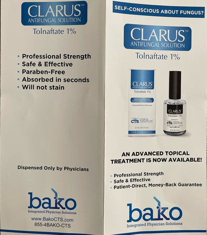 Clarus Solution Antifungal 1% – Advanced Footcare | 0.5 fl oz