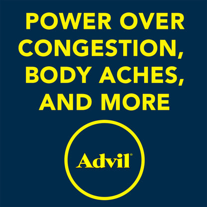 Advil Sinus Congestion and Pain Relief — Ibuprofen 200mg + Phenylephrine HCl 10mg, 50 Coated Tablets