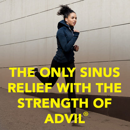 Advil Sinus Congestion and Pain Relief — Ibuprofen 200mg + Phenylephrine HCl 10mg, 50 Coated Tablets