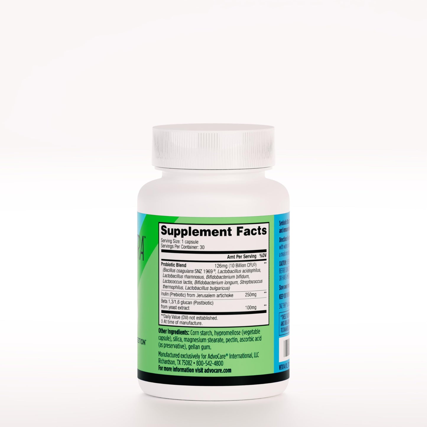 AdvoCare Synbiotic Ultra – Digestive & Immune Support (10B CFUs, 8 Probiotic Strains)