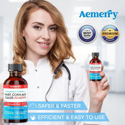Aemerry Wart Corn Callus Remover – Maximum Strength Liquid Salicylic Acid for Feet (30ml)