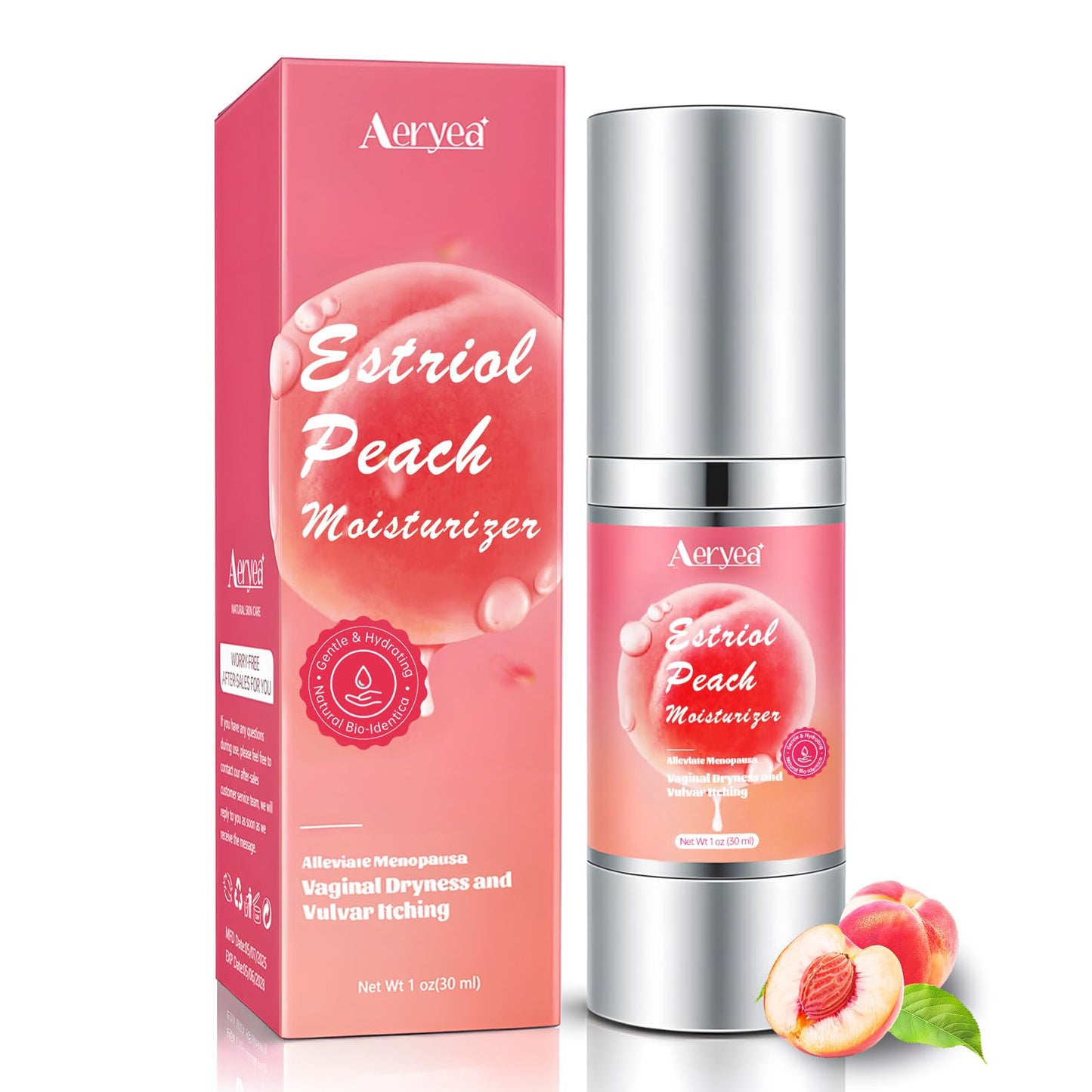 Aeryea Natural Bioidentical Estriol Cream for Women — Menopause Support, 1 fl oz (2 Month Supply)
