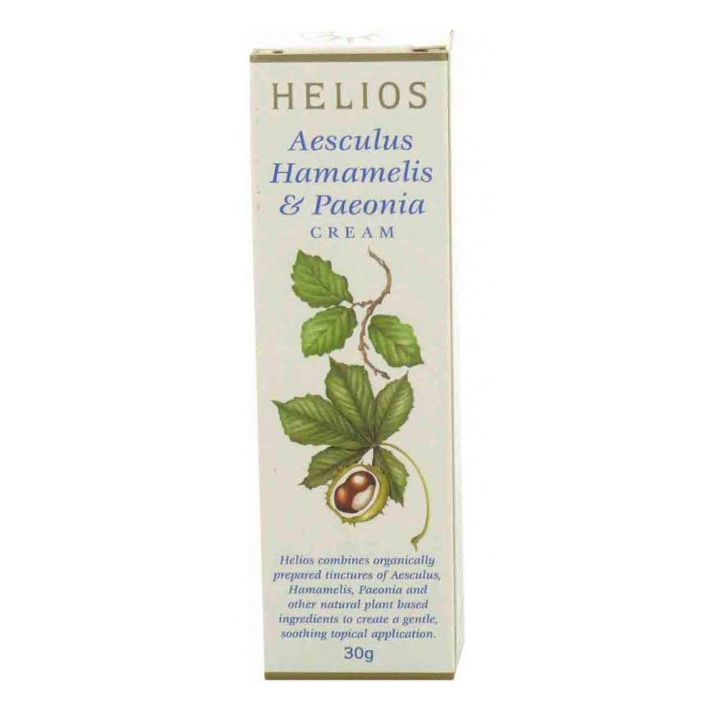Helios Aesculus, Hamamelis & Paeonia Cream – Gentle hemorrhoid comfort & leg support