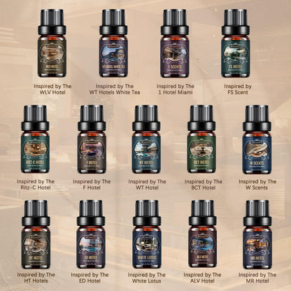 Hotel Diffuser Oils Set – 14Pcs Luxury Fragrance Oils for Diffusers, Soaps & Candles