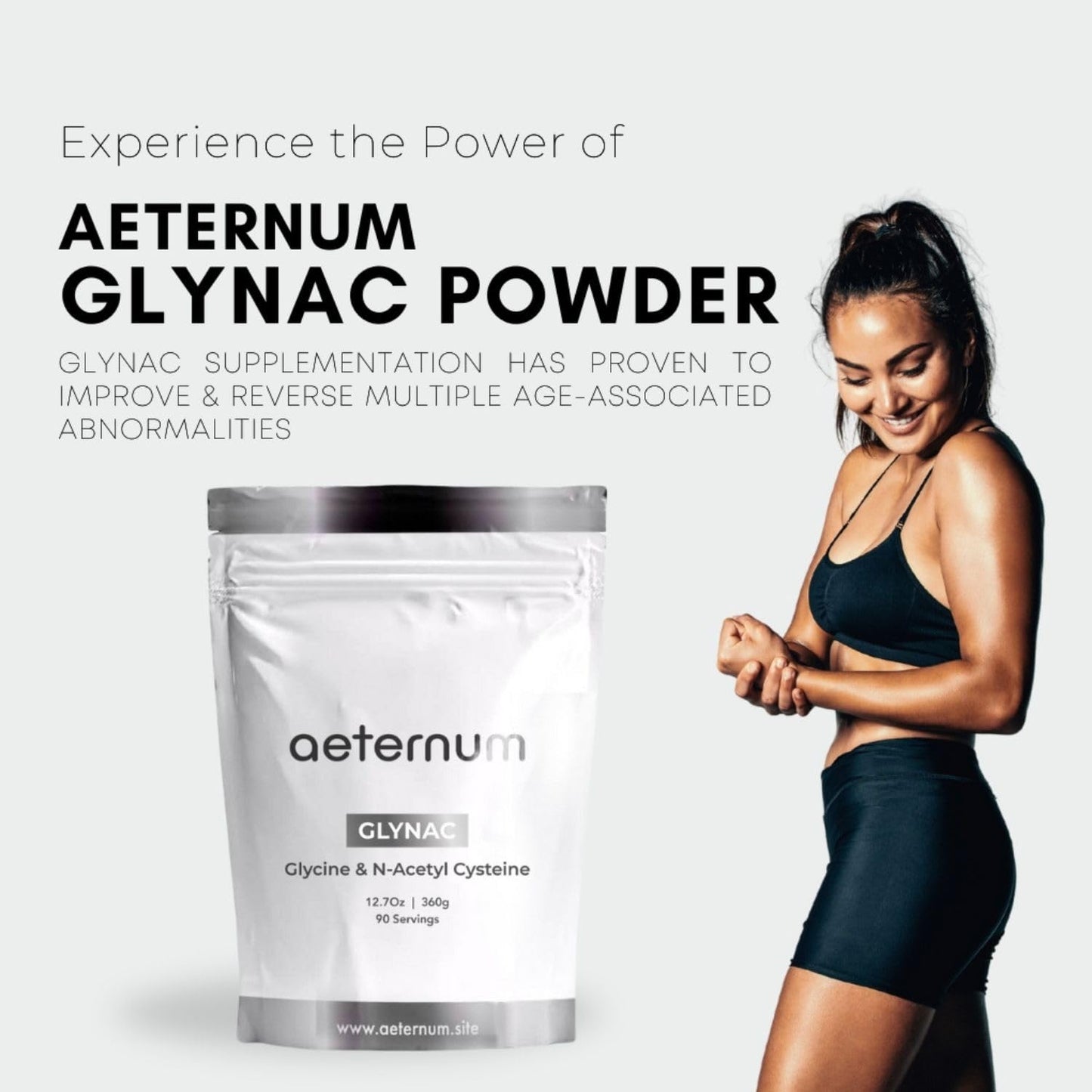 Aeternum GlyNAC Powder 120g - Supports Cellular & Mitochondrial Health
