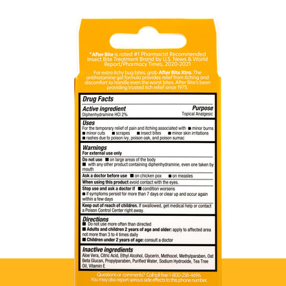 After Bite Xtra Formula Gel - Itch Relief with Diphenhydramine HCl | 0.7 oz Travel Pack (4 Pack) - Mosquito, Bee & Fire Ant Bites