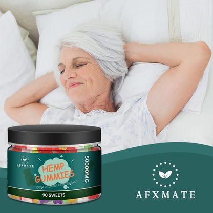 AFXMATE Hemp Gummies 50000 mg – Fruit Flavored Gummy (90 Gummies)