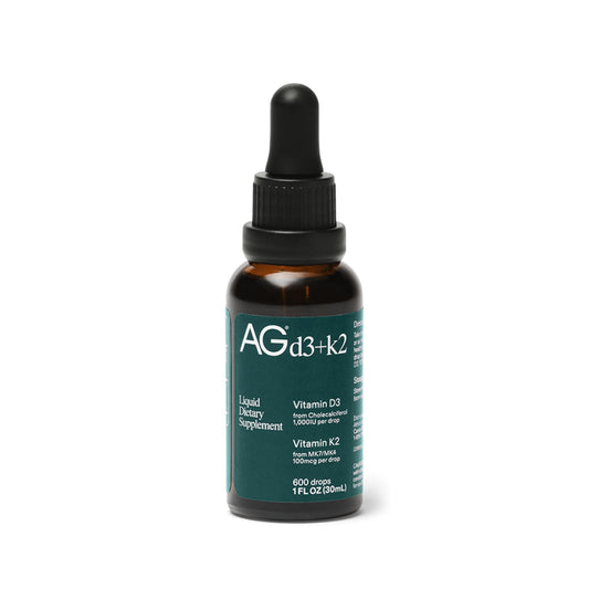 AG1 Vitamin D3 + K2 Drops – Oil-Based Liquid Formula