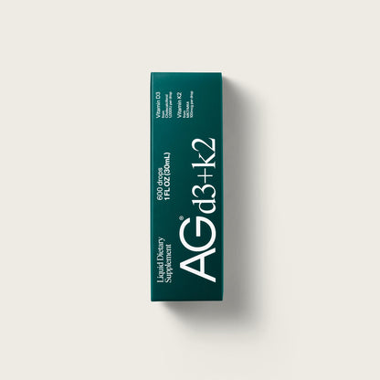 AG1 Vitamin D3 K2 Drops – 1000IU D3, 100mcg K2 per Serving | Supports Bone Density