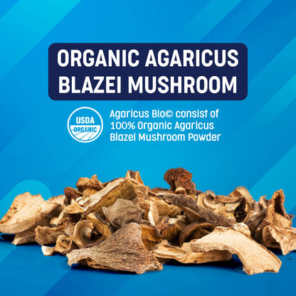 Agaricus Bio 600 mg - USA-Grown Organic ABM Mushroom for Immune Support