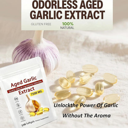 Aged Garlic Extract - 7500mg Odorless (150) | Odorless Garlic Supplement