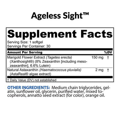 BioTRUST Ageless Sight – Blue Light Protection, Eye Health & Brain Support (30 Soft Gels)
