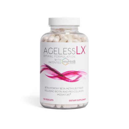 AgelessLX HMB Supplements for Women | Collagen Enhancer Capsules, Youthful Skin & Lean Muscle – Biotin, D3 & K2 | 60 Servings