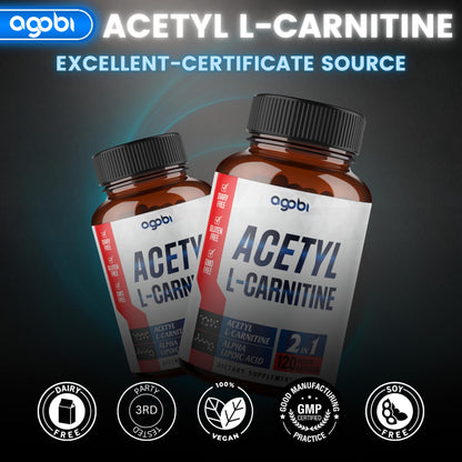 agobi Acetyl L-Carnitine & Alpha Lipoic Acid Complex 1500mg | Brain Health, Focus & Mood