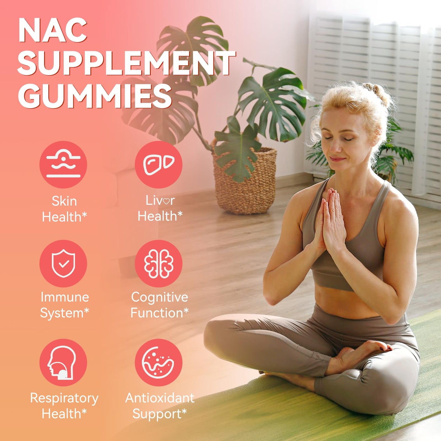 Agumoon NAC Gummies 800mg – Immune Support, Sugar-Free, 120 Vegan Gummies