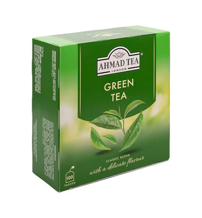 Ahmad Tea Green Tea – Green Tea Teabags 100 ct, Caffeinated & Sugar-Free