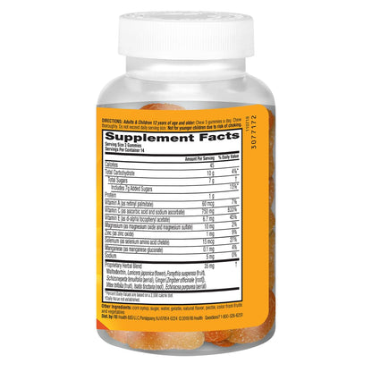 Airborne 750mg Vitamin C Immunity Gummies – Zesty Orange, Gluten Free (42 Gummies, 2 Pack)