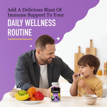 Airborne Elderberry Gummies with Zinc & Vitamin C for Adults – Immune Support