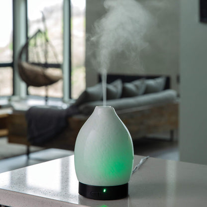 Airome Moonstone Medium Essential Oil Diffuser | 100 mL Ultrasonic Diffuser with 8 LED Lights