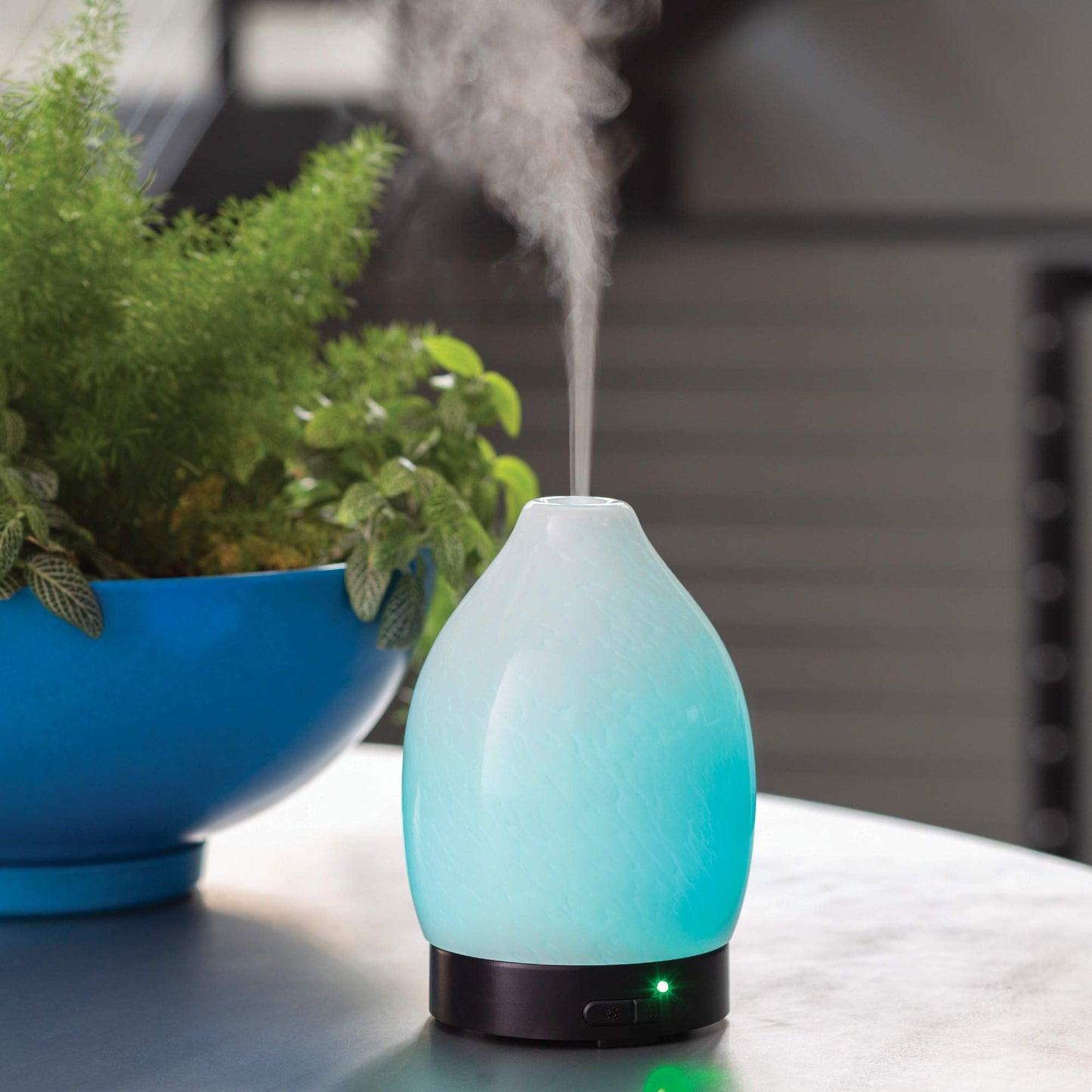 Airome Moonstone Medium Essential Oil Diffuser | 100 mL Ultrasonic Diffuser with 8 LED Lights