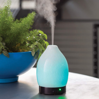 Airome Moonstone Medium Essential Oil Diffuser | 100 mL Ultrasonic Diffuser with 8 LED Lights