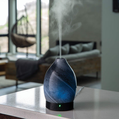 Airome Obsidian Medium Essential Oil Diffuser - 100 mL Ultrasonic Humidifier with 8 LED Lights