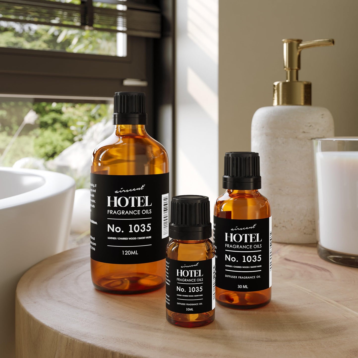 AirScent Hotel Diffuser Oil No. 1035 – Cade 26 Inspired by Gramercy Park | 120 mL Glass Bottle with Dropper