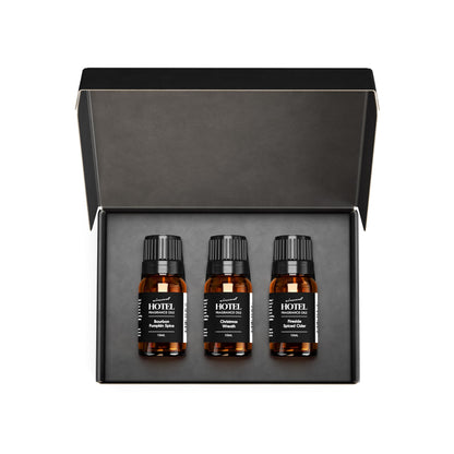 AirScent Holiday Diffuser Oil Gift Set - 3x10 mL (Bourbon Pumpkin Spice, Christmas Wreath, Fireside Spiced Cider)