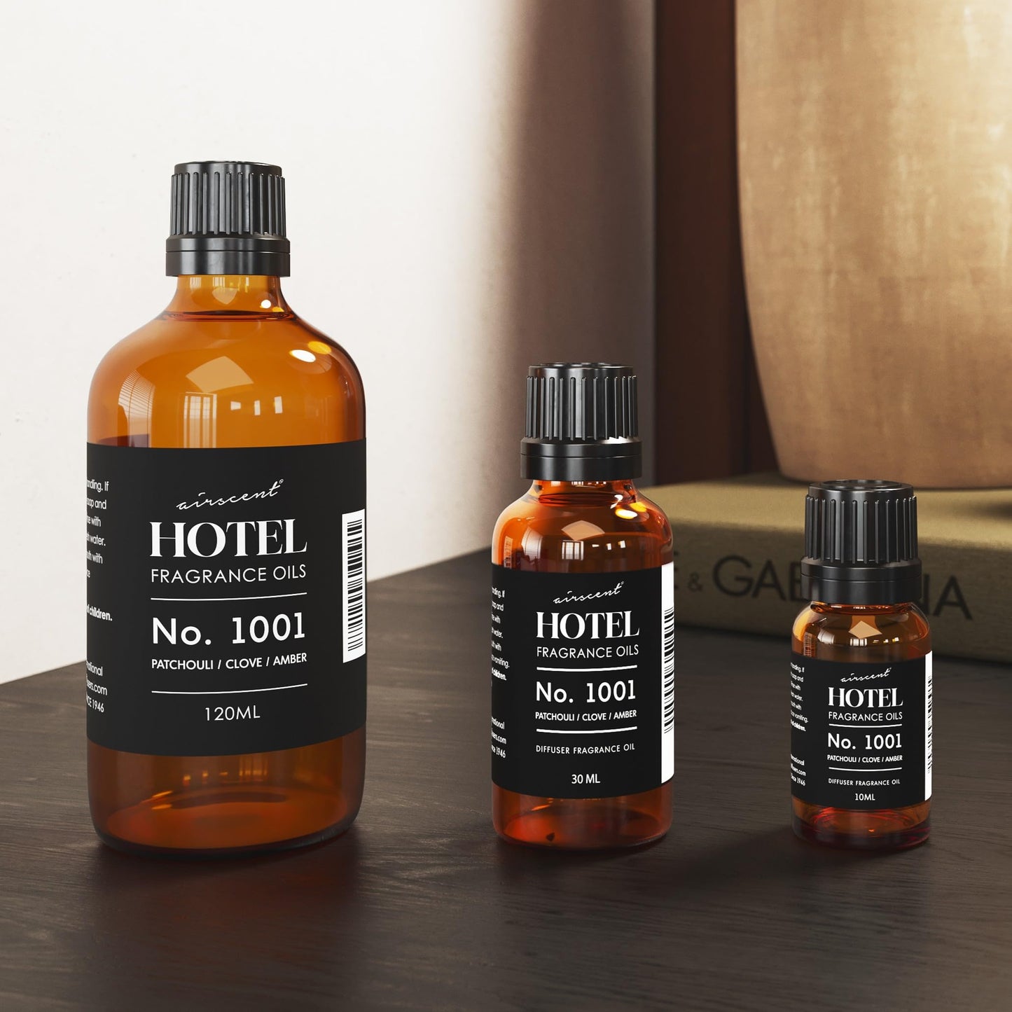 AirScent Hotel Diffuser Oil No. 1001 – Patchouli Clove Amber | Premium Fragrance Oil 120 mL