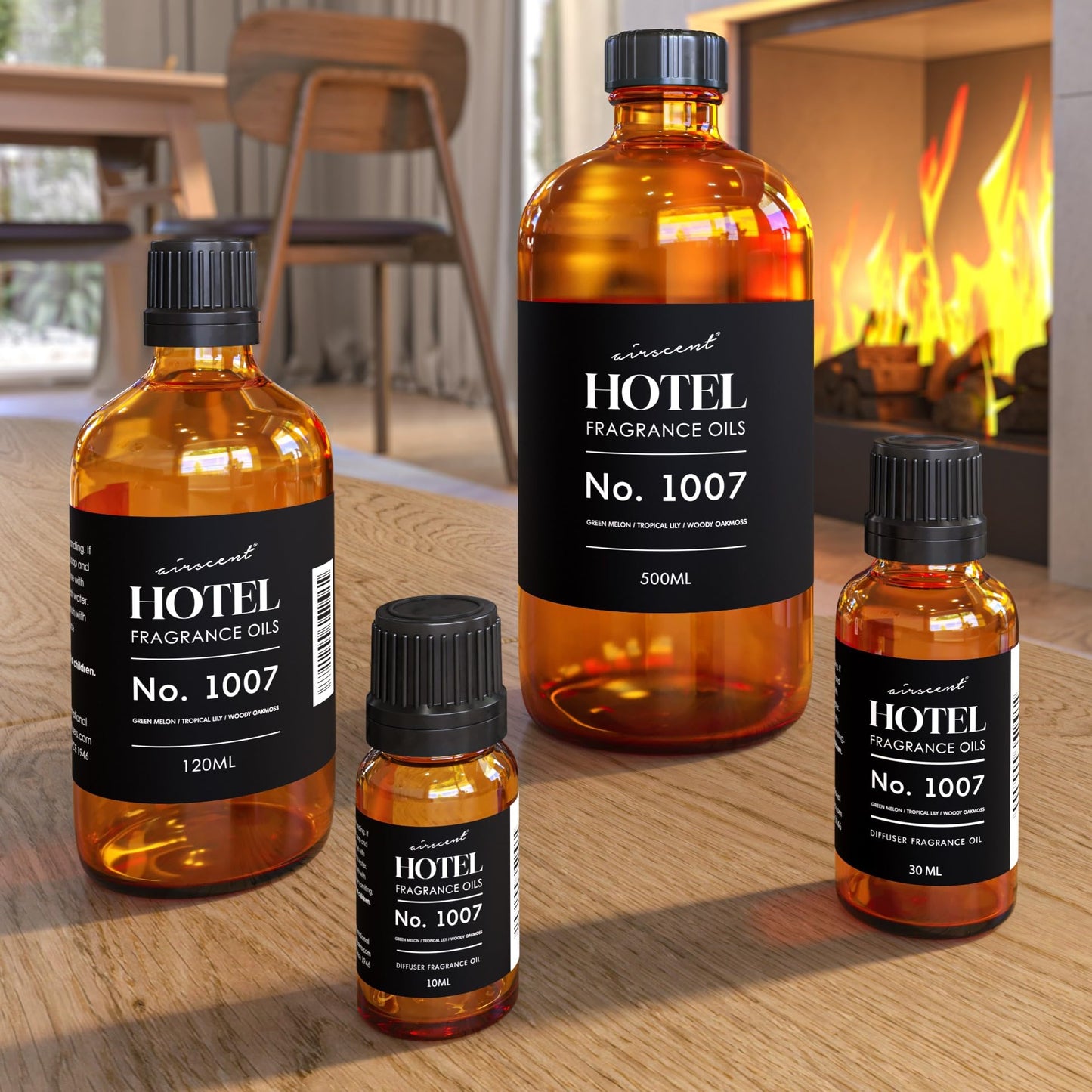 AirScent Hotel Diffuser Oil No. 1007 - Green Melon, Tropical Lily & Oakmoss | Premium Fragrance Oil 10 mL