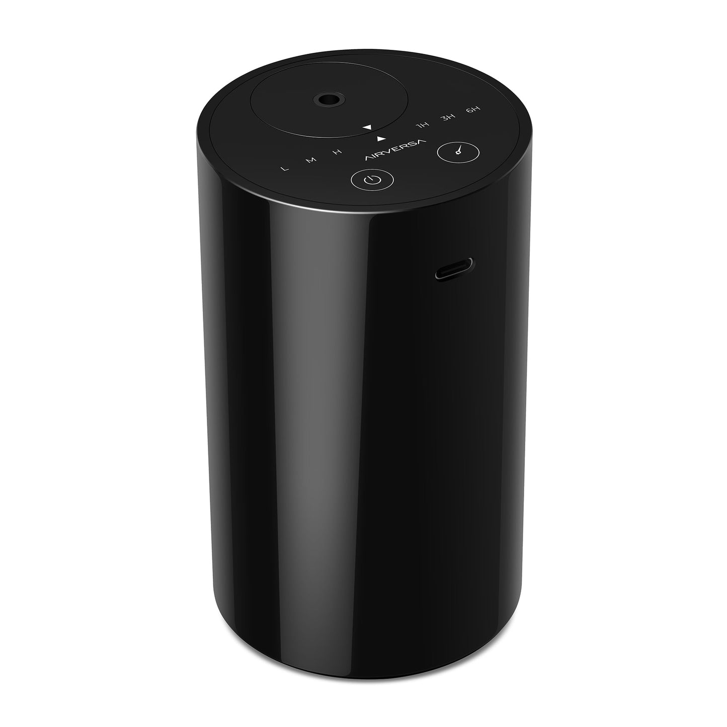 Airversa Waterless Diffuser – Battery-Operated Nebulizer for Essential Oils (AN8 Black)