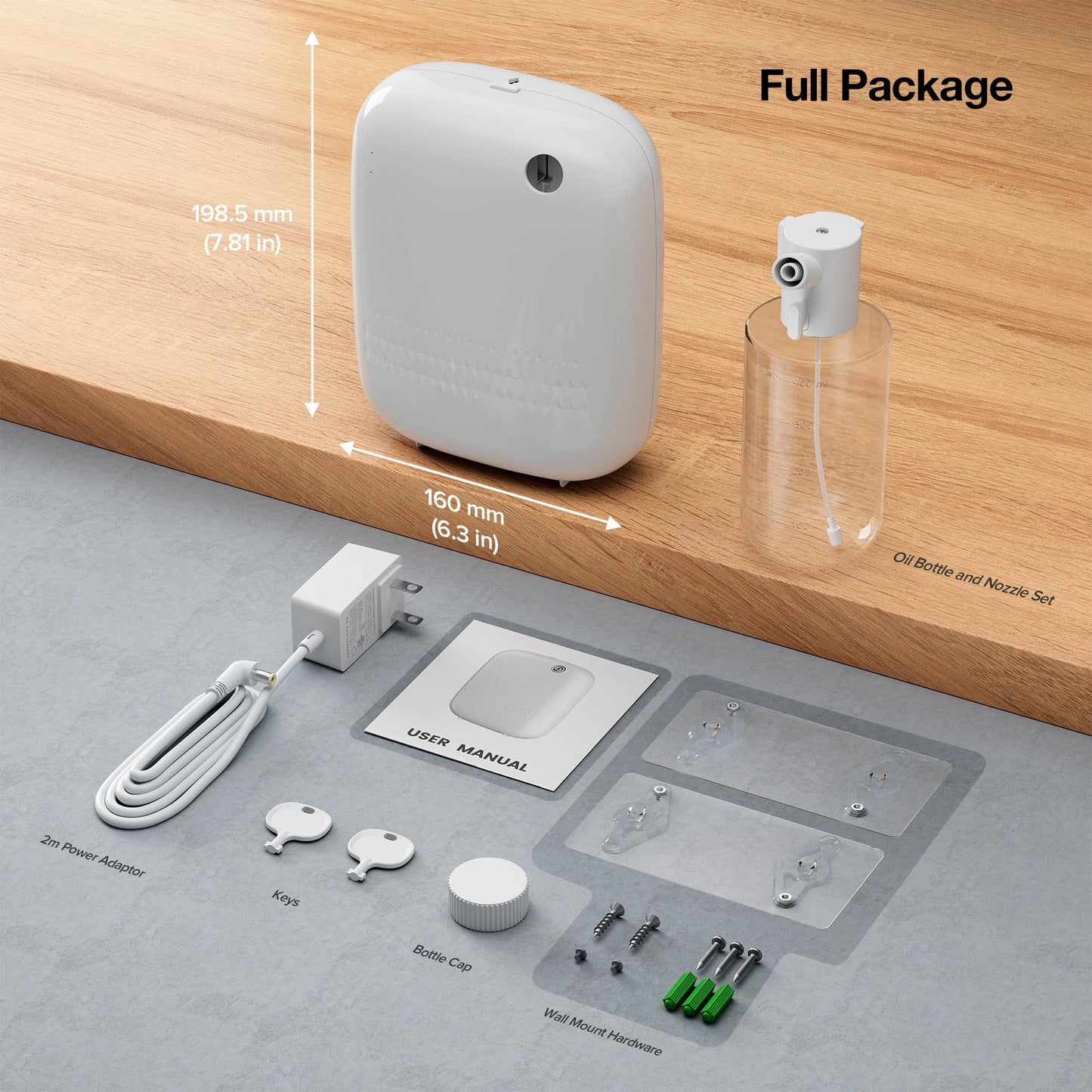 Airversa Waterless Diffuser 400 mL | Up to 2000 sq ft | ANW-White