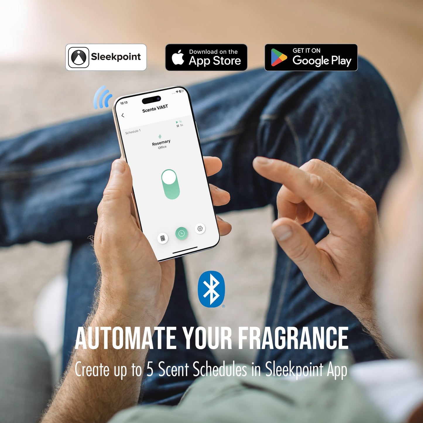 Airversa Smart Waterless Diffuser 400mL | 200mL Fragrance Oils | 2000 sq ft Coverage | ANA White Kit