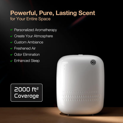 Airversa Waterless Essential Oil Diffuser Starter Kit (400 mL) – Covers 2000 sq ft, White ANW Kit