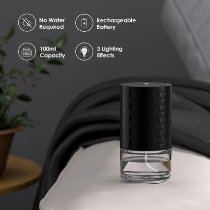 Airversa Waterless Diffuser 100mL – Battery-Operated Scent Machine, 3 Mist Settings, Space Grey AN5